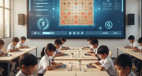 Students taking part in ITPA’s structured Xiangqi learning programme