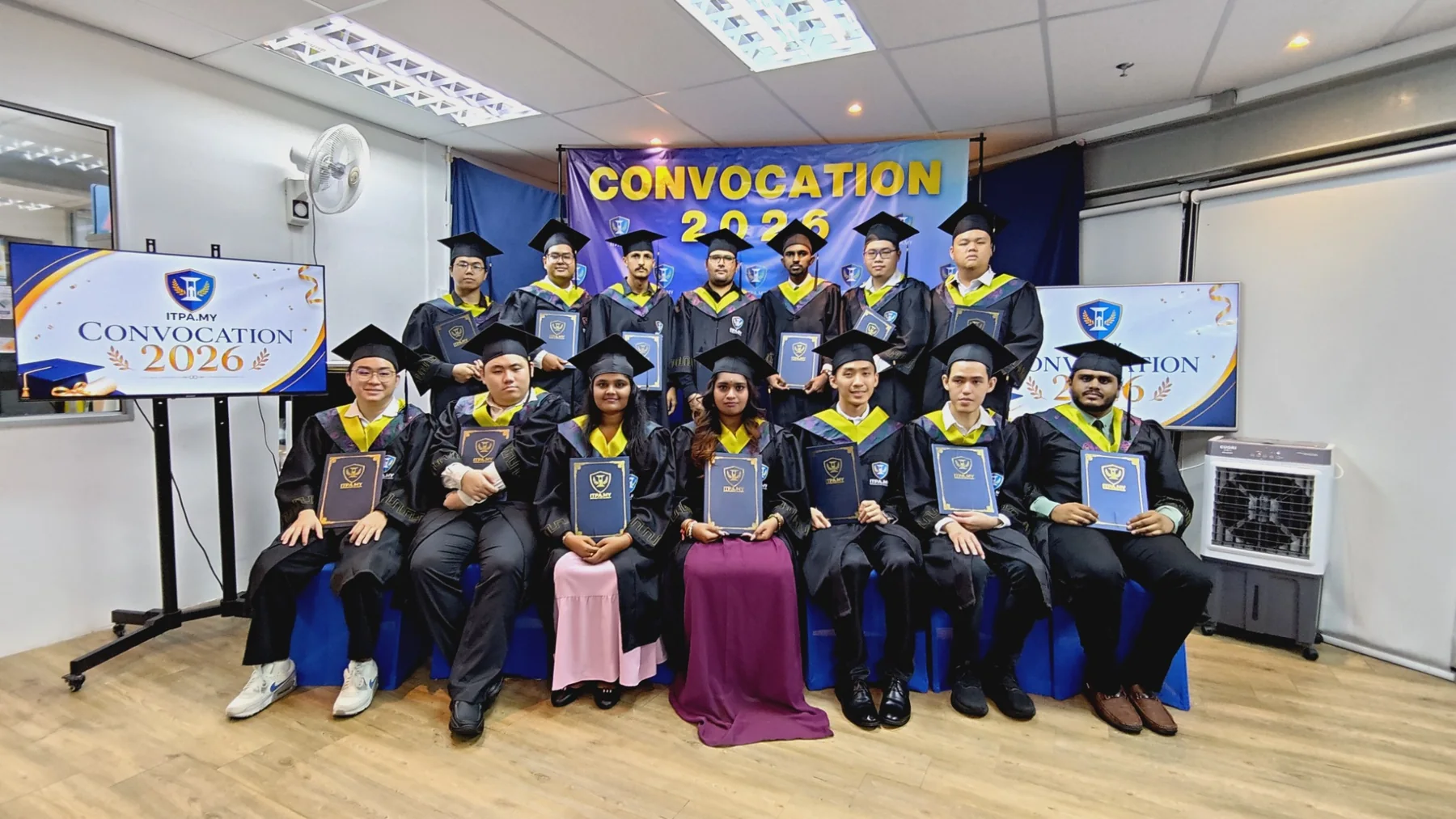 ITPA 2026 graduates tossing their graduation caps