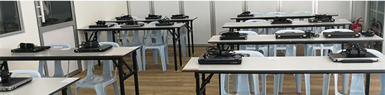 Training room + laptops
